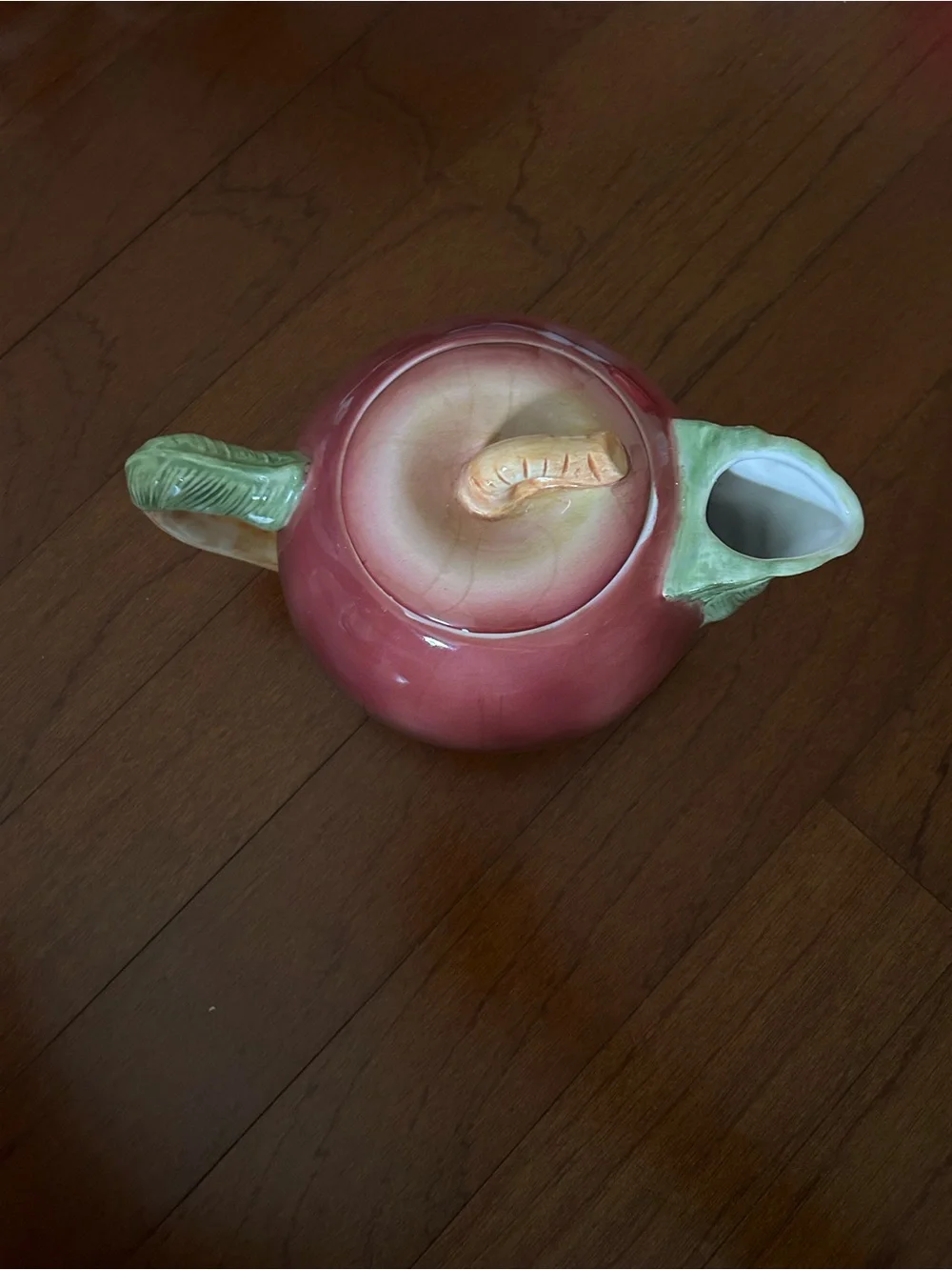 Vintage Apple Teapot Jay Willfred Andrea By Sadek Ceramic Whimsical Hand painted